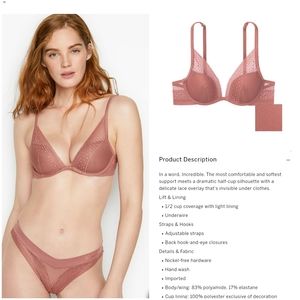 Victoria's secret lightly lined plunge bra